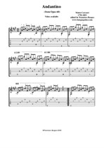 Andantino (from Opus 60). Music and tab