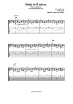 Study in B minor (Music and tab)