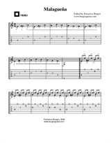 Malagueña (Flamenco) Music notation and tabs